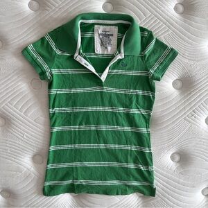 Y2k Abercrombie Green baby tee